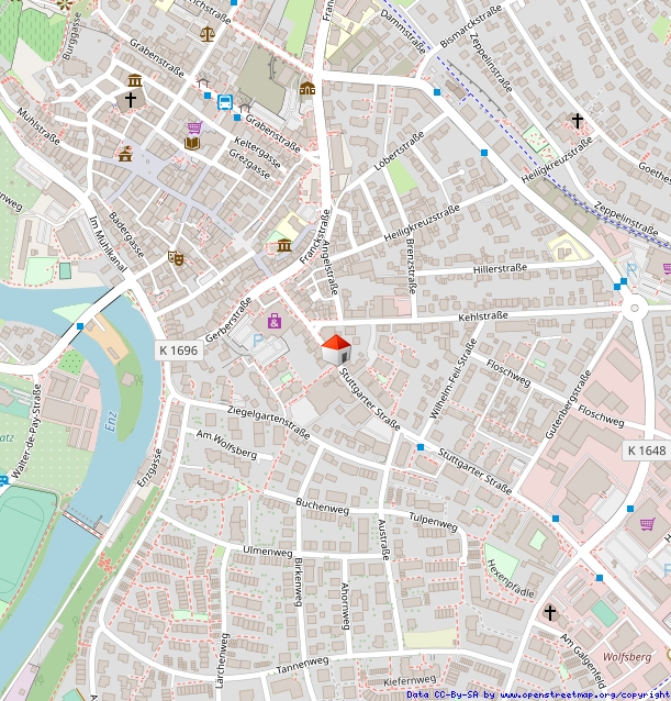 Lage des Objekts Erdgeschosswohnung Vaihingen an der Enz