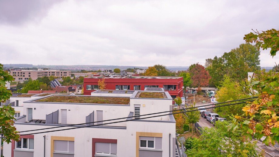 Aussicht_Laubengang Dachgeschosswohnung Freiberg am Neckar