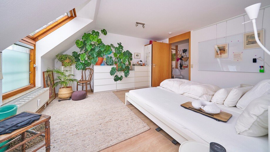 Schlafzimmer Dachgeschosswohnung Freiberg am Neckar