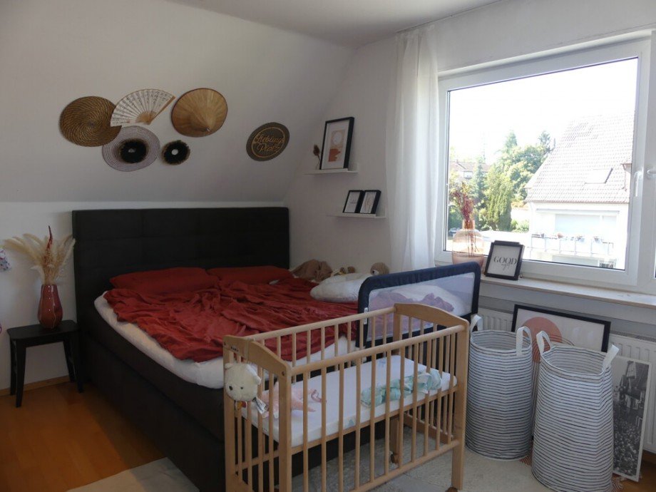 Schlafzimmer Dachgeschosswohnung Ludwigsburg / Hoheneck