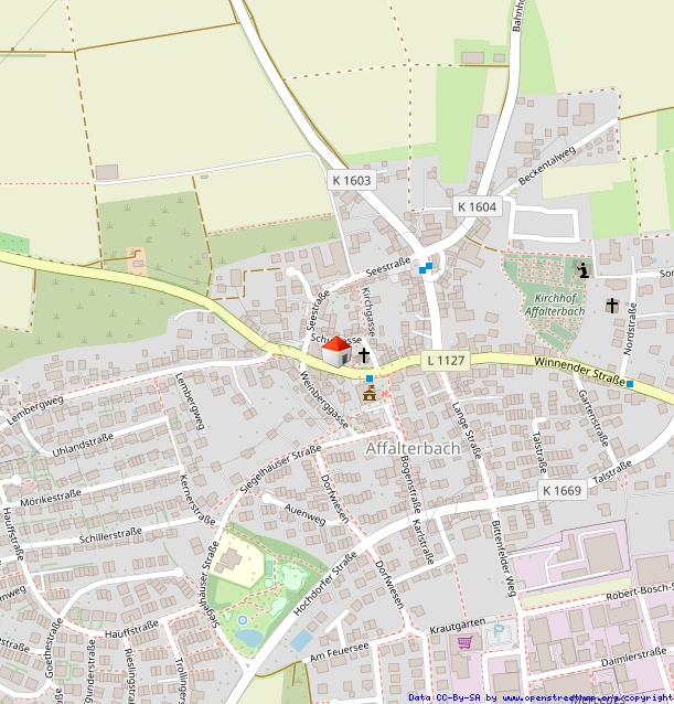 Lage des Objekts Etagenwohnung Affalterbach