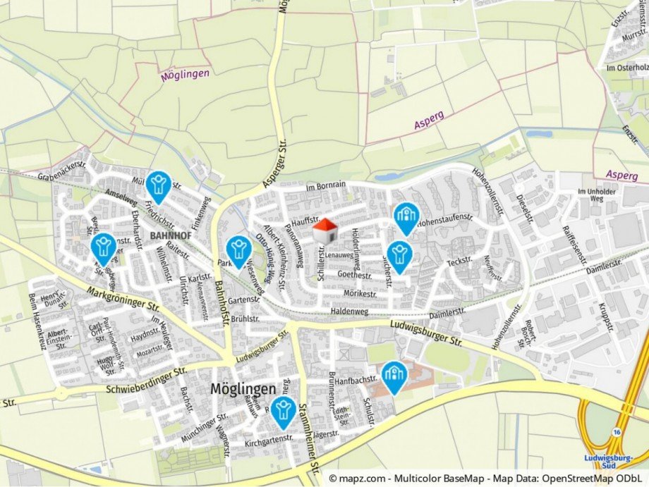 Lageplan Etagenwohnung M�glingen