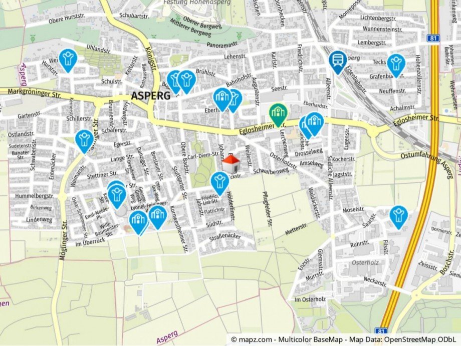 Lageplan Etagenwohnung Asperg