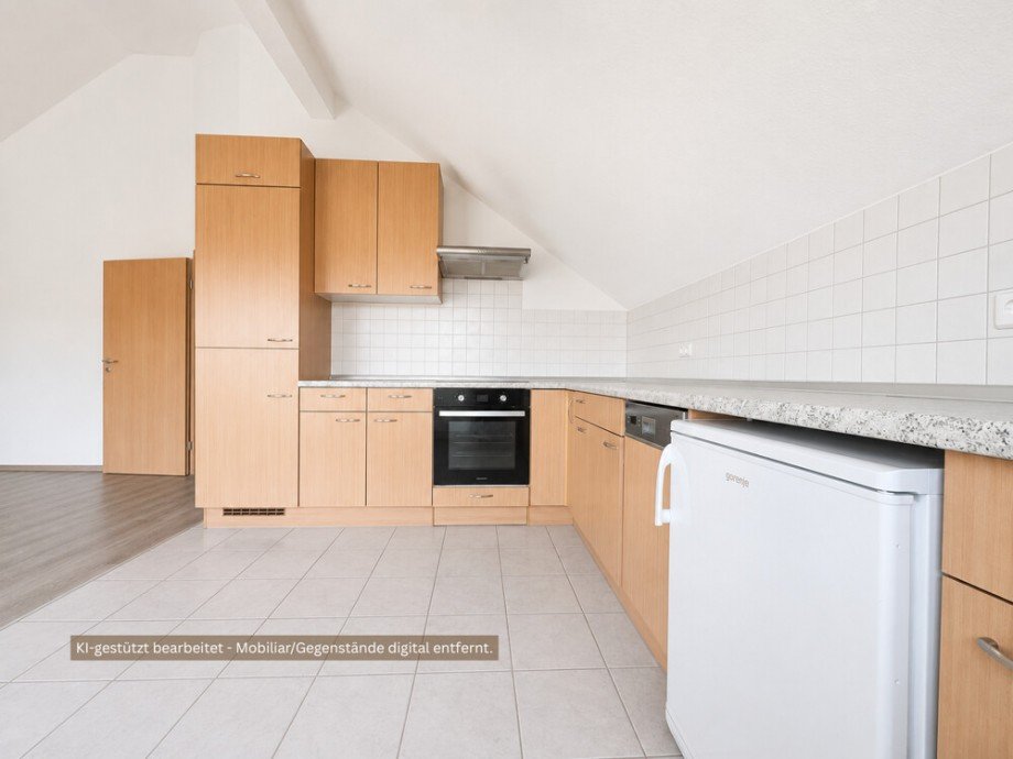 Ansicht offene Wohnk�che Dachgeschosswohnung Gro�bottwar