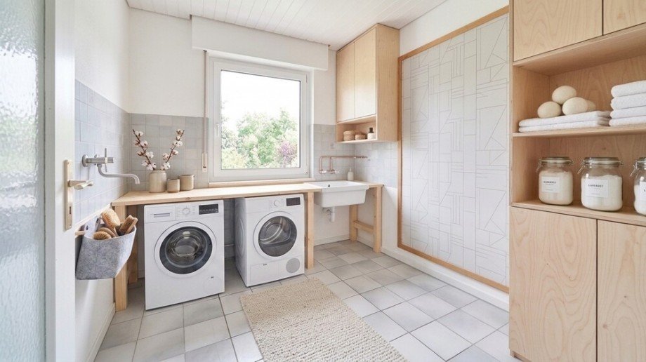 Hauswirtschaftsraum_KI bearbeitet Etagenwohnung Asperg