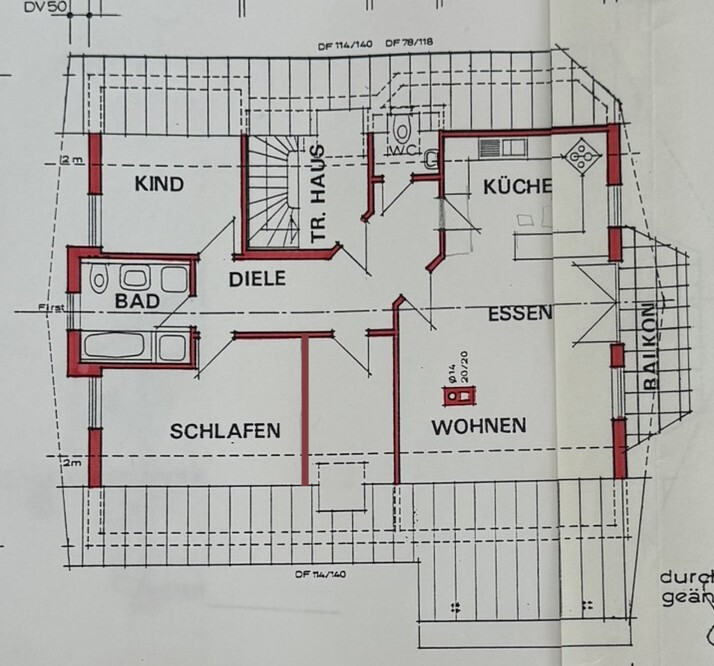 Grundriss Dachgeschosswohnung Gro�bottwar