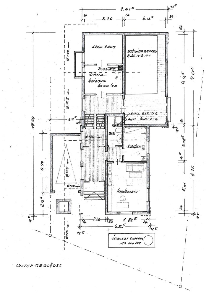 Grundriss UG/EG Einfamilienhaus Beilstein