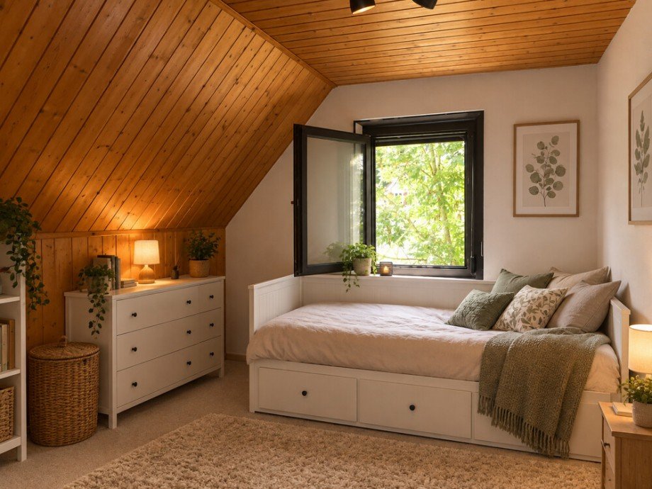 OG: Schlafzimmer bearbeitet mit KI Doppelhaush�lfte Untergruppenbach