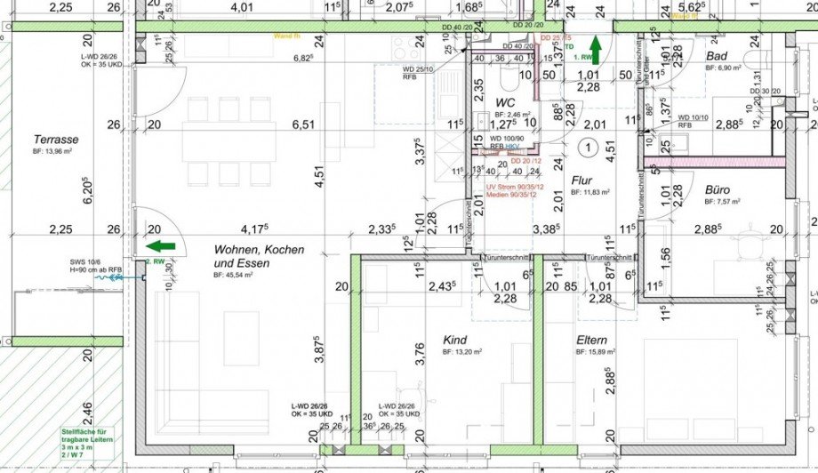 Grundriss Etagenwohnung Beilstein / Schmidhausen