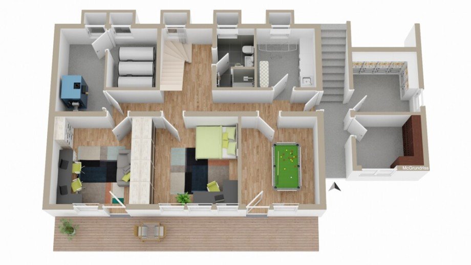 3D-Grundriss - UG Einfamilienhaus Alth�tte / Sechselberg