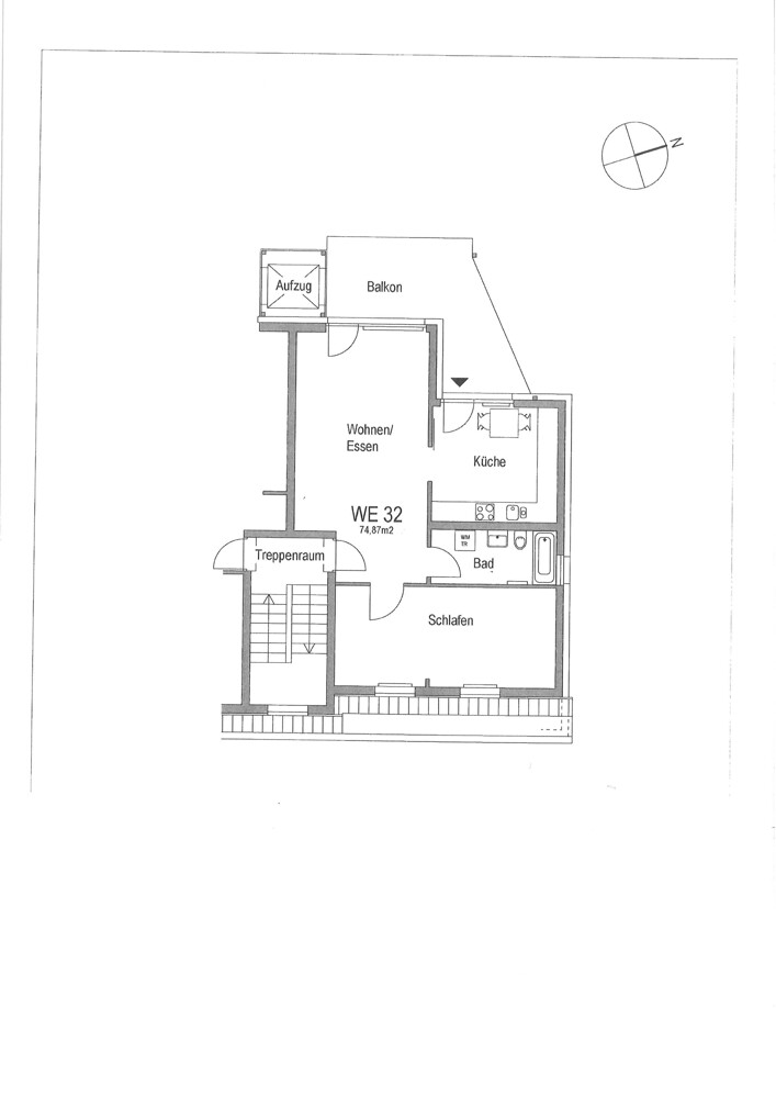 Grundriss Dachgeschosswohnung Leonberg