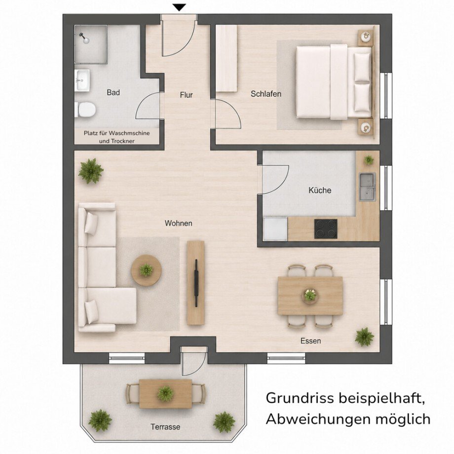Grundriss Erdgeschosswohnung Oppenweiler