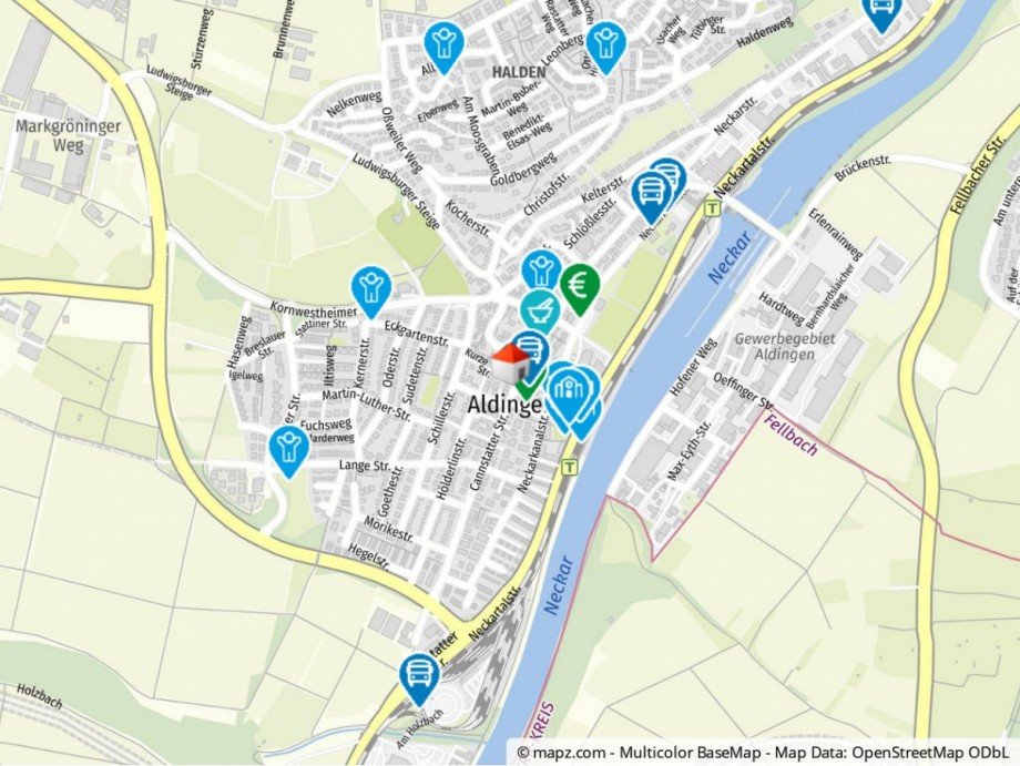 Geolyzer Kartenausschnitt Haus Remseck am Neckar