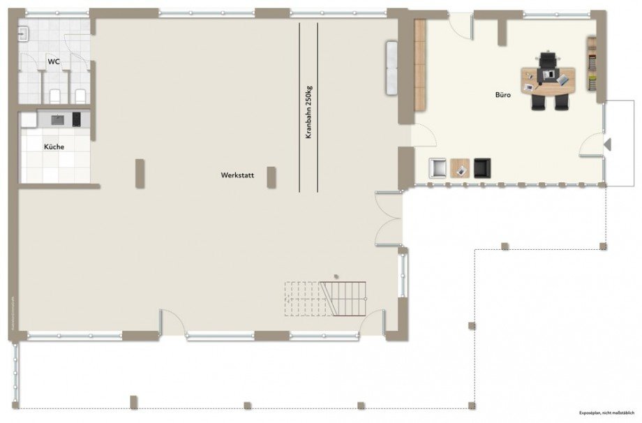 Grundriss EG Halle Ditzingen / Heimerdingen