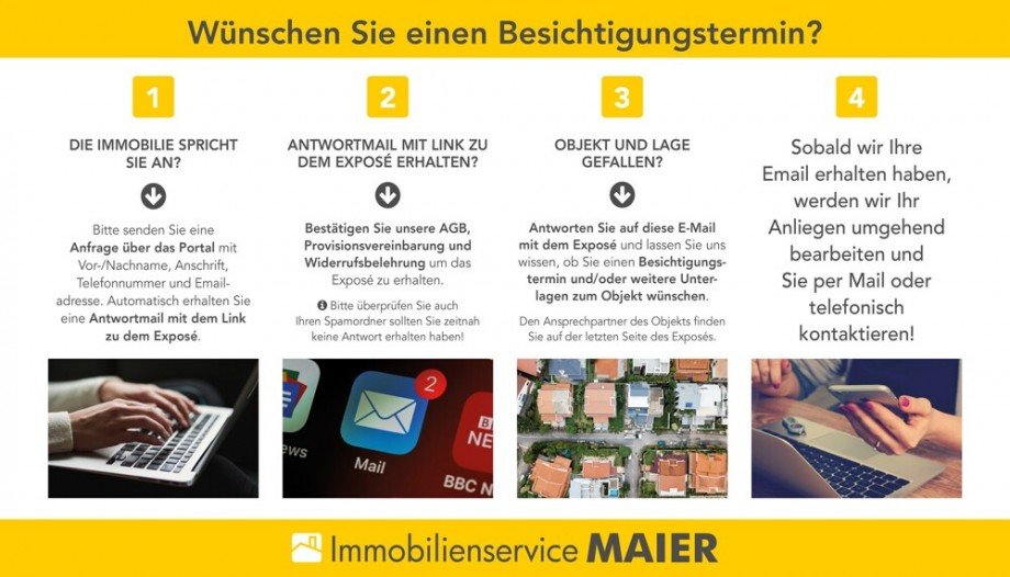 Information Besichtigungstermin Erdgeschosswohnung Forst