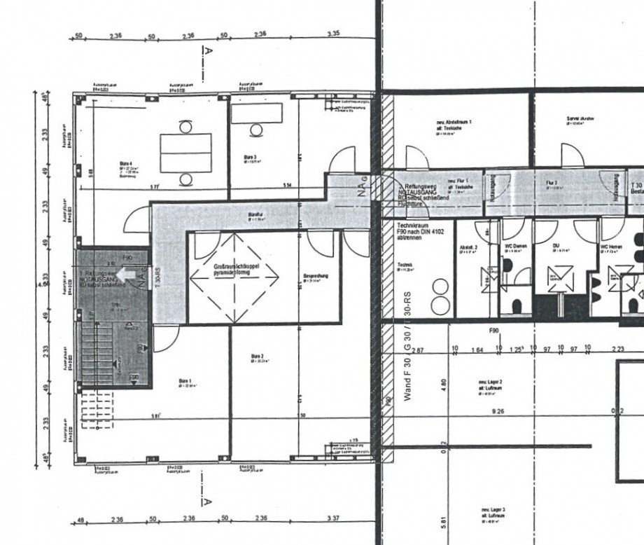 Grundriss B�rohaus Gro�bottwar