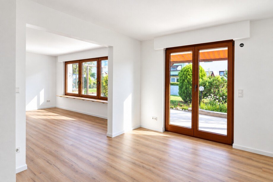 Wohn- Esszimmer zur Terrasse Erdgeschosswohnung Sachsenheim