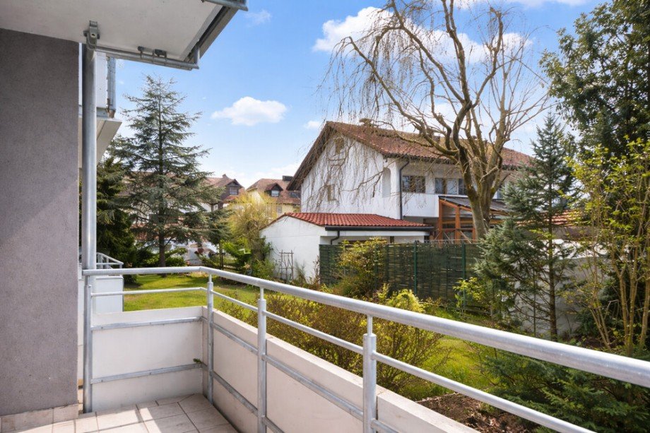 Blick vom Balkon Erdgeschosswohnung Forst