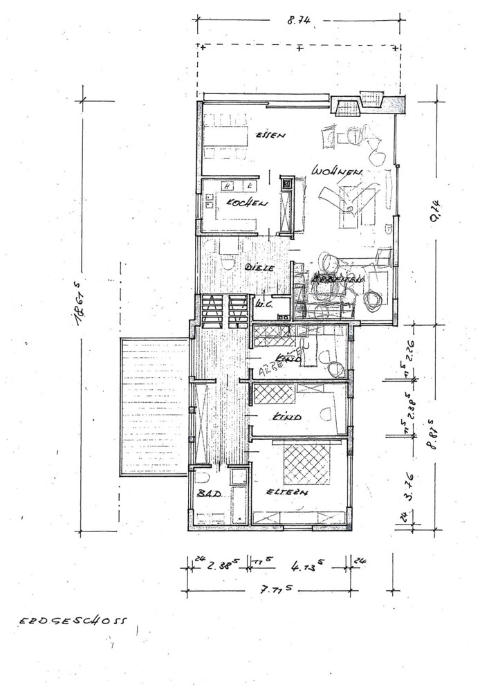Grundriss OG/DG Einfamilienhaus Beilstein