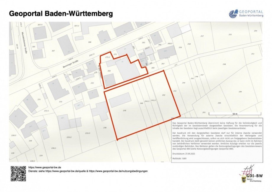 _Lageplan markiert Freiberg in den H�lden Zweifamilienhaus Freiberg am Neckar / Beihingen