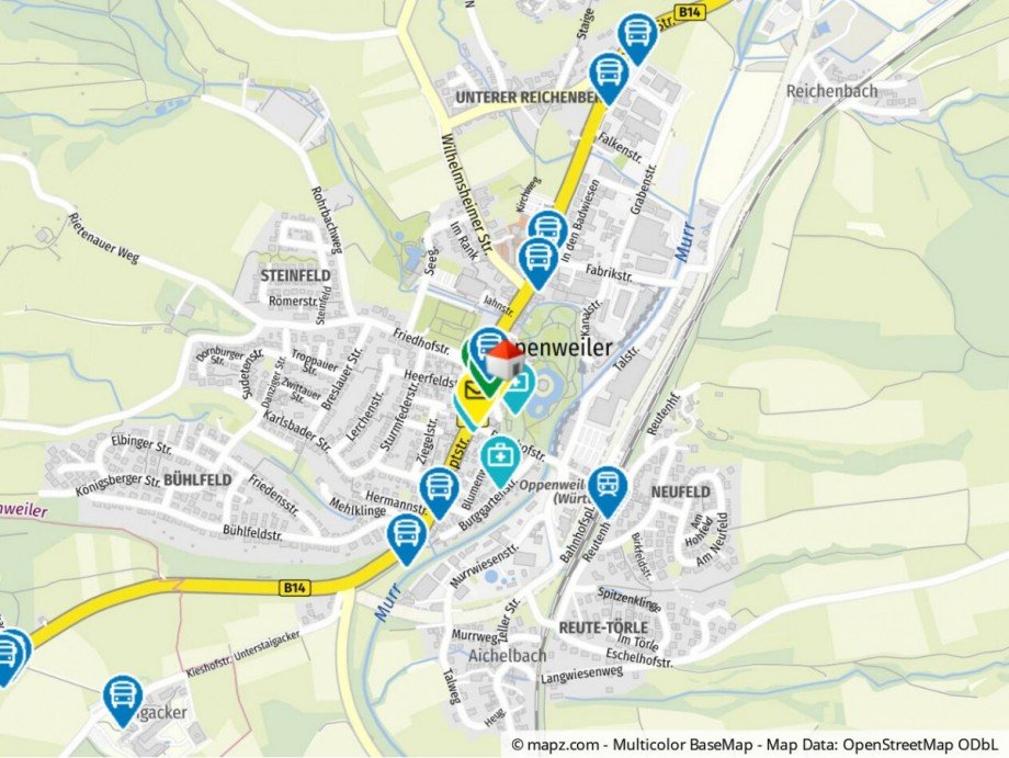 Geolyzer Kartenausschnitt Erdgeschosswohnung Oppenweiler