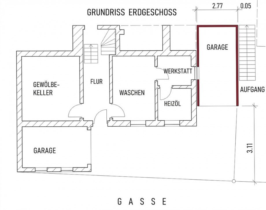 Raumaufteilung EG Einfamilienhaus Vaihingen