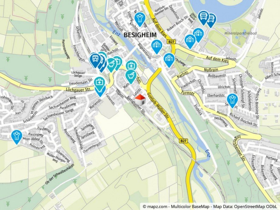 Geolyzer Kartenausschnitt Etagenwohnung Besigheim