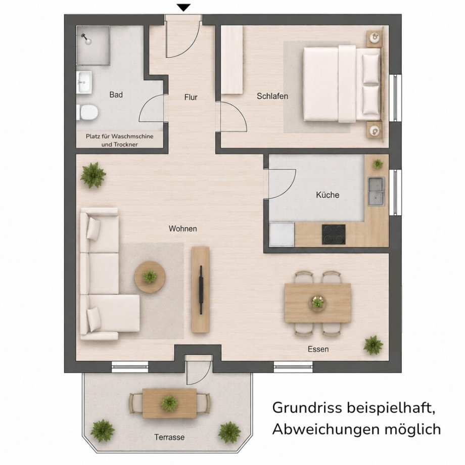 Grundriss Erdgeschosswohnung Oppenweiler