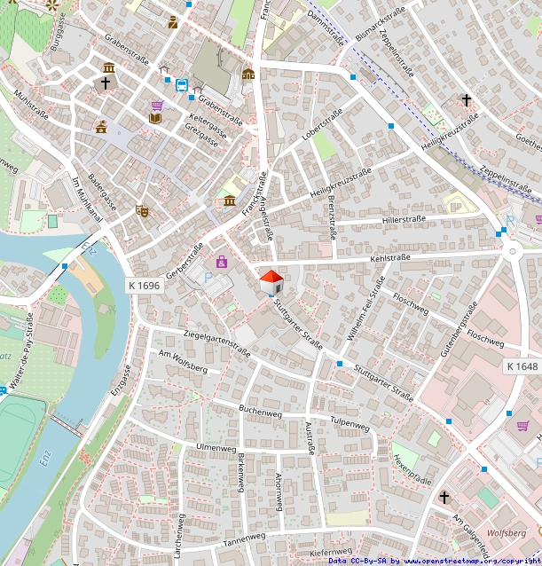 Lage des Objekts Erdgeschosswohnung Vaihingen an der Enz