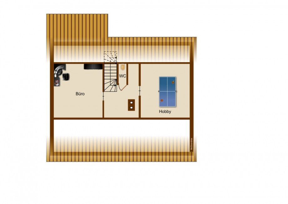 Raumaufteilung_DG Einfamilienhaus Vaihingen an der Enz / Aurich