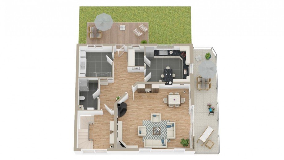 Haus2_Grundriss 1. OG Zweifamilienhaus W�stenrot / Schweizerhof