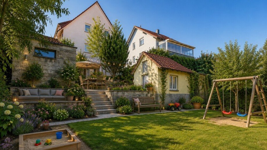 UG_Terrassengarten_KI bearbeitet Einfamilienhaus Sersheim