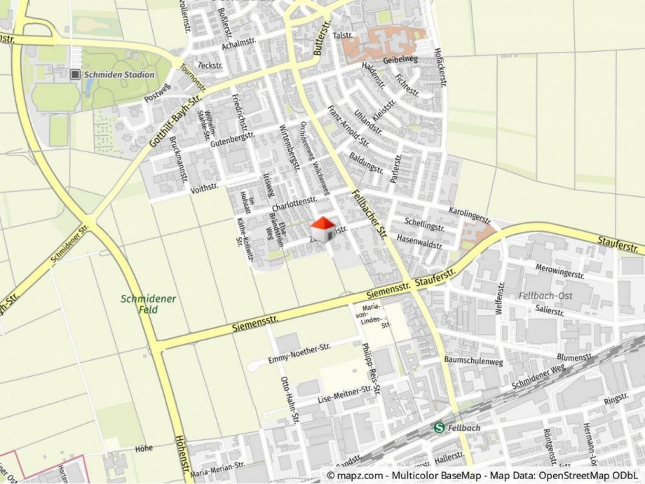 Lageplan Etagenwohnung Fellbach / Schmiden