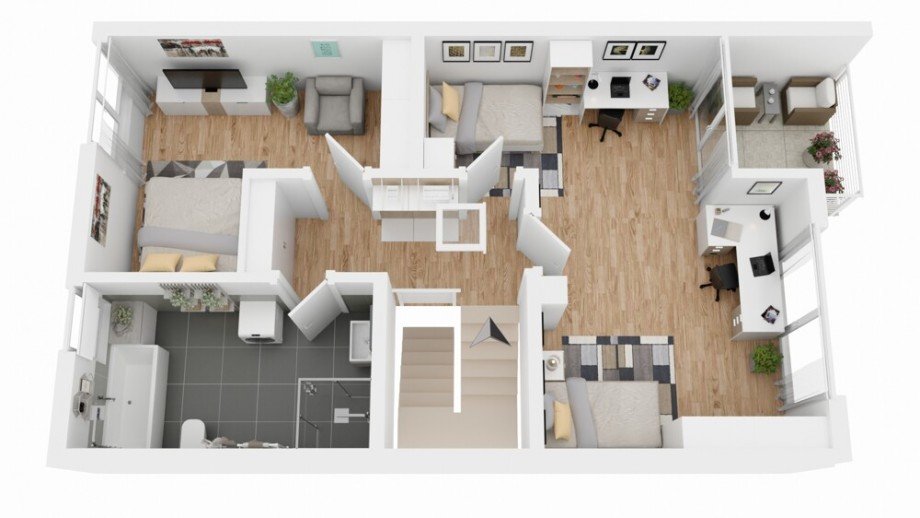 OG M�blierung beispielhaft Reihenhaus Asperg