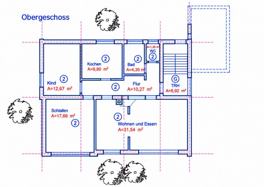 Grundriss OG bearb. Etagenwohnung Sachsenheim