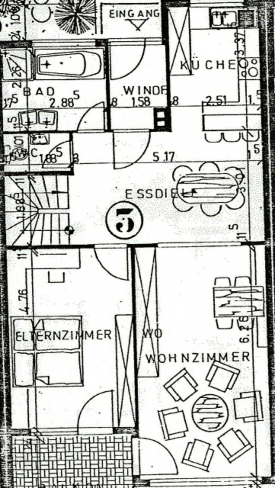 Grundriss EG Reihenmittelhaus Neckarwestheim