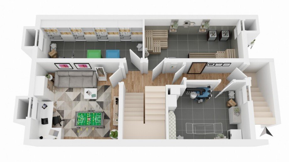 UG M�blierung beispielhaft Reihenhaus Asperg