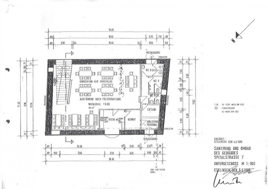 Grundriss Gastronomie Vaihingen