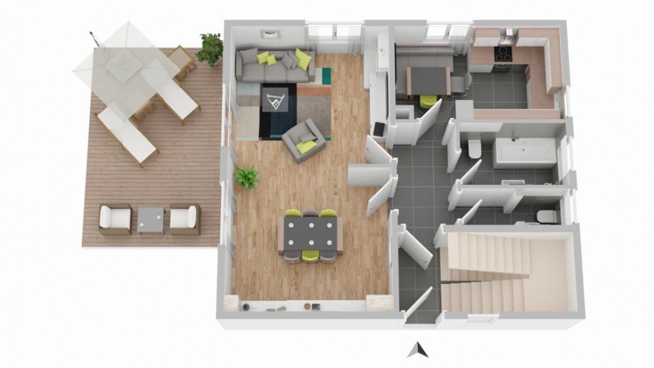 Grundriss_EG Einfamilienhaus Sersheim