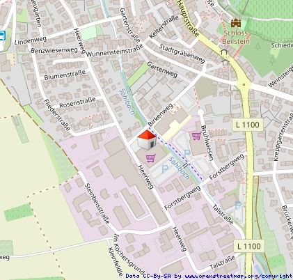Lageplan Halle / Lager / Produktion Beilstein
