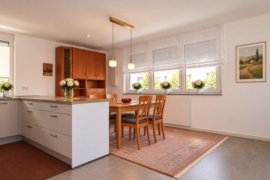 Blick zum Essbereich Etagenwohnung Besigheim