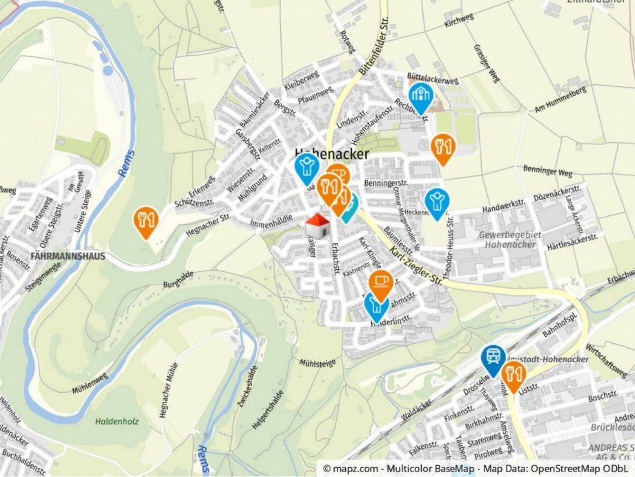 Geolyzer Kartenausschnitt Etagenwohnung Waiblingen / Hohenacker