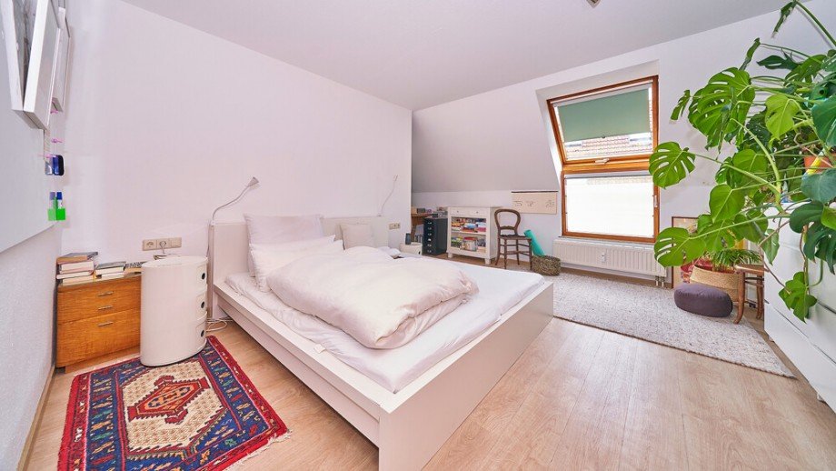 Schlafzimmer Dachgeschosswohnung Freiberg am Neckar