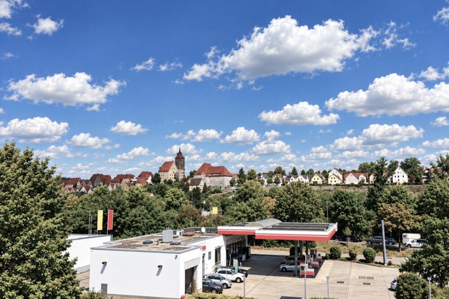 Blick vom Balkon Etagenwohnung Besigheim