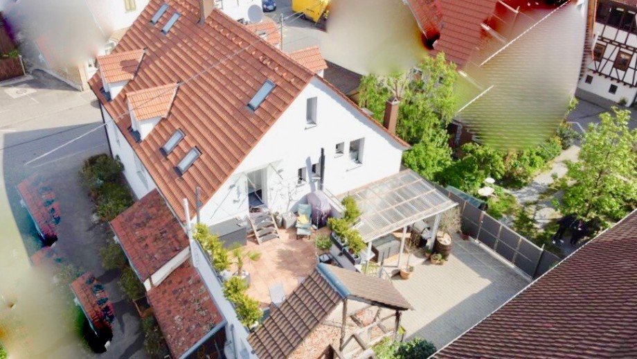 Dachterrasse Luftbild Mehrfamilienhaus Ludwigsburg / Pflugfelden