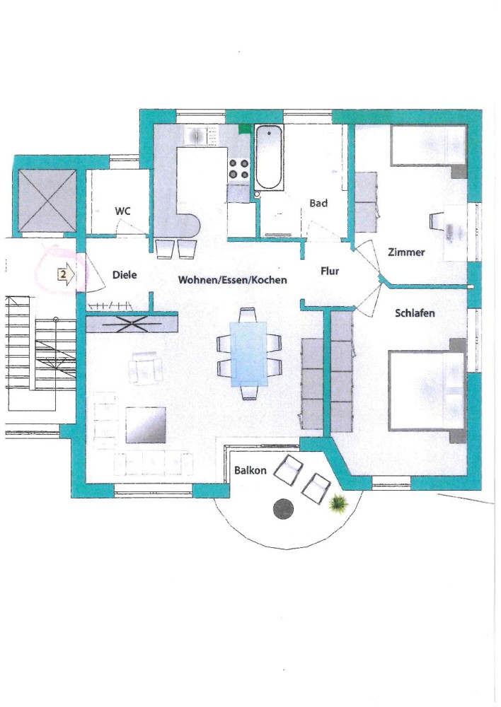 Grundriss Etagenwohnung Gro�bottwar