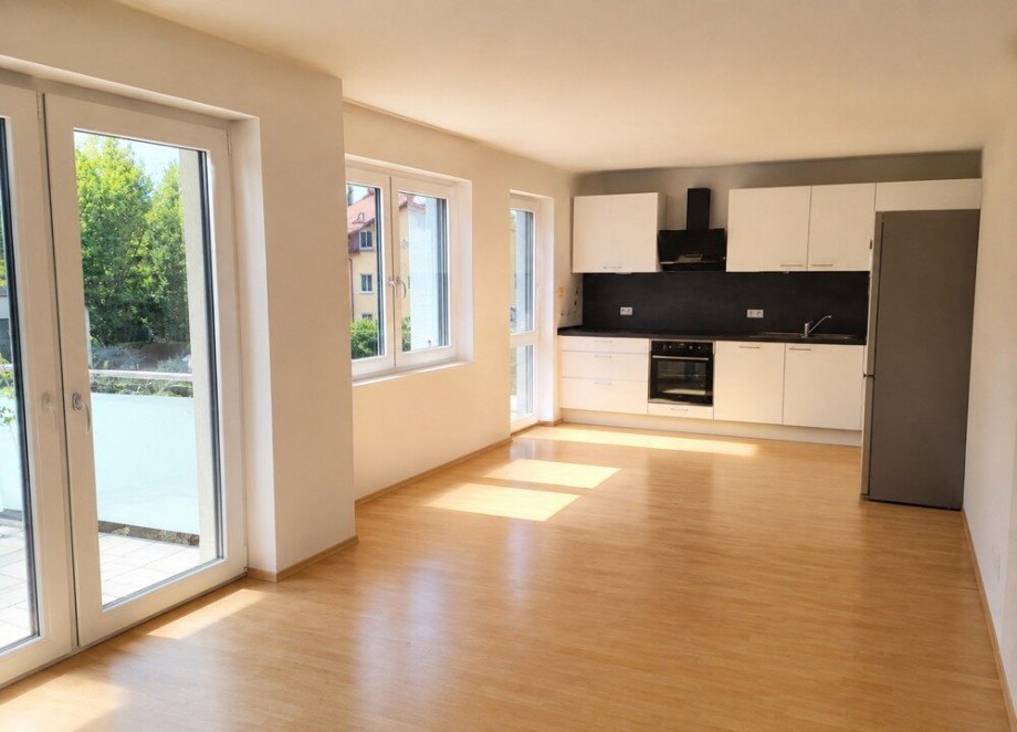 Wohn_EssbereichLeerstand_KI bearbeitet Etagenwohnung Fellbach / Schmiden