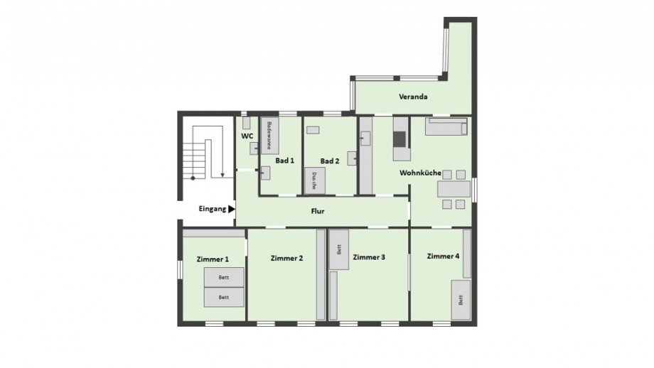 EG_Grundriss Erdgeschosswohnung Ludwigsburg