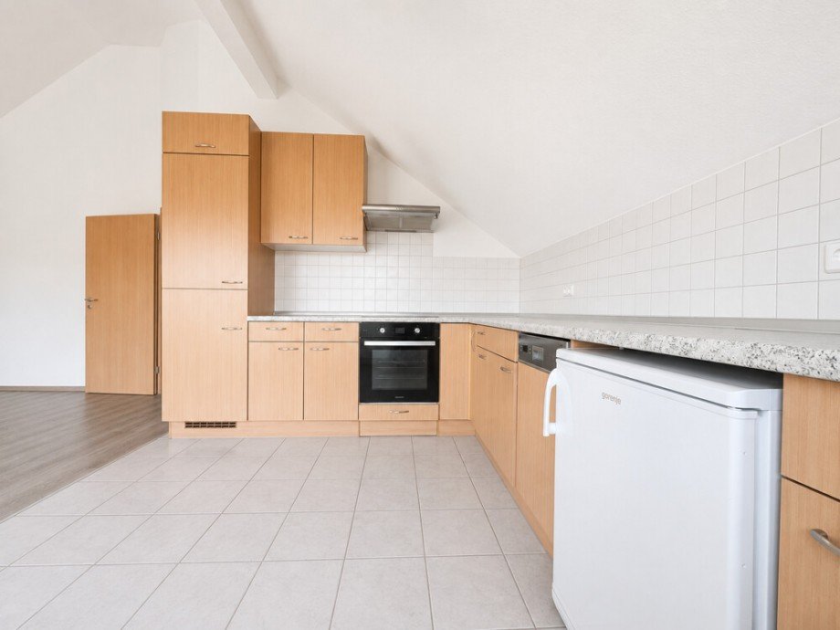 Ansicht offene Wohnk�che Dachgeschosswohnung Gro�bottwar
