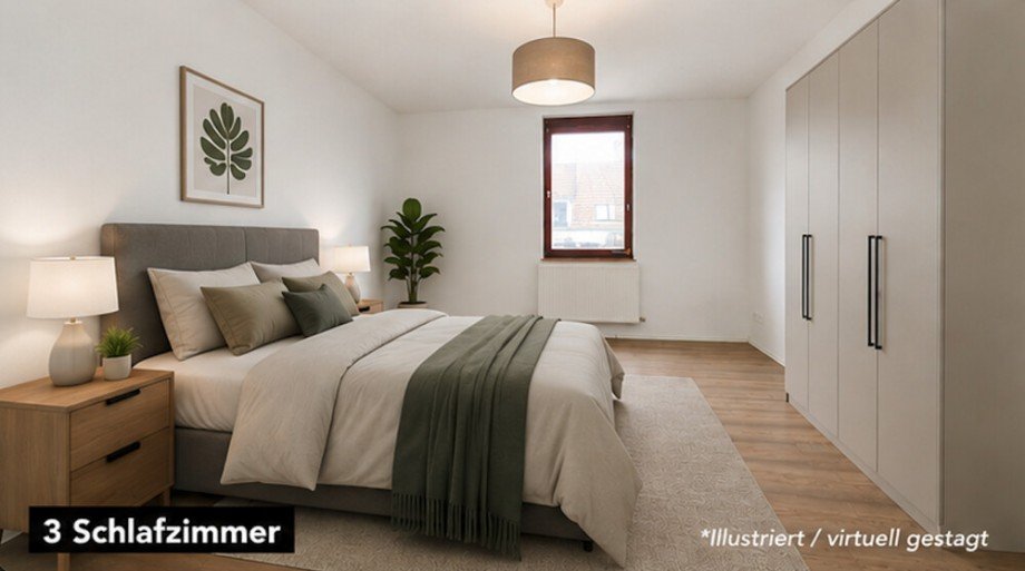 Schlafzimmer Virtuell gestagt Etagenwohnung Bietigheim-Bissingen / Bissingen